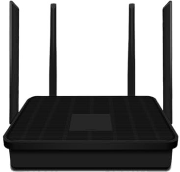 Yuattory Routeur WiFi AC1200Mbps Routeur Ethernet Gigabit Double Bande 2,4 GHz 5 GHz RéPéTeur WiFi RéSeau sans Noir-Prise UE