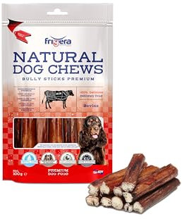 Frigera Premium Ochsenziemer 12cm 100g – Rind, Natürliche, Proteinreiche Leckerlis für Hunde, Gluten- und Getreidefrei, Langhaltender Kauspaß.