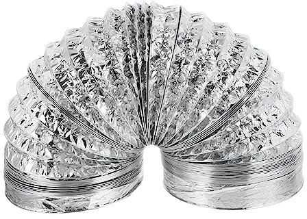 LIFKOME Tuyau Air Aluminium Flexible Conduit Aération Double Résistant Aux Fuites Et Déchirures Facile à Installer