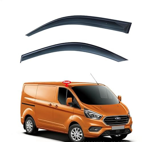 KKHBD Windabweiser für Ford Transit Custom 2012-2022, Wind- und Regenabweiser Seitenfenster-Windabweiser Autofenster-Modifikation Zum Verhindern von Regen