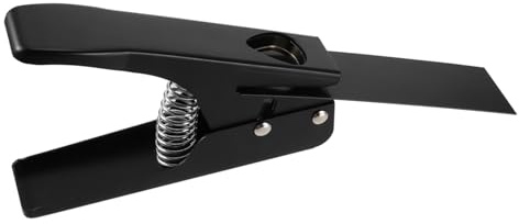 Gitarrenschneider Lochstanze für Picks, Eisen, Schwarz, Elegant | Standard Lochdesign, Rutschfest, Angenehm in Hand, mit Silikonpad für Präzises Stanzen