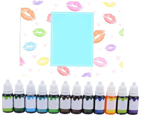 COLLBATH 12pcs DIY Lip Liquid Pigment Set High-density Plant-based Cosmetic Dye for Lip Gloss Lipstick Balm Making True Color for Oil-based Cosmetics Green Cool Tone Shades