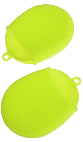 SAFIGLE 2pièces Lot de Brosse de Bain Silicone Brosse de Nettoyage Corporel de Bain pour Adulte
