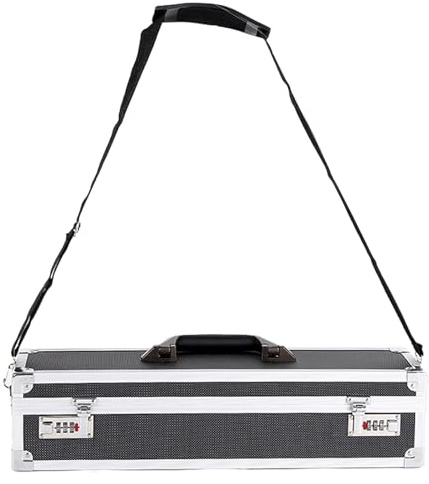 ALCXAZS Mallette de Rangement en Aluminium pour Couteaux avec système de Verrouillage sécurisé pour étui à Couteaux, boîte Rangement verrouillable en Aluminium