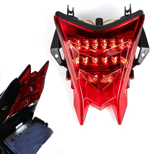 APEBAZY 12V Motorrad Rücklicht LED Bremslicht Kennzeichenbeleuchtung Rotlicht Kompatibel mit HP4 S1000R S1000RR (Rot)