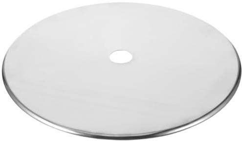 VILLCASE Piastra Adattatore per Induzione ad Anello in Acciaio Inox Argento | Tavoli Hot Pot e Fornelli Elettrici, Diffusione del Calore, Superficie Liscia Facile da Pulire