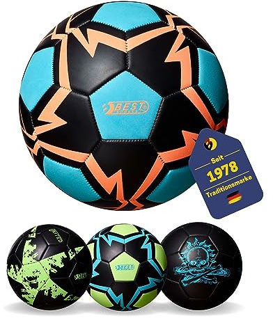 BEST SPORTING Glow In The Dark Fußball Größe 5 I leuchtender Fußball für Kinder & Erwachsene I PVC Leuchtball Kinder I Leucht-Fußball mit Phosphoreszenz-Effekt I Fußball-Kinder