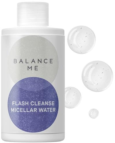 Balance Me Flash Cleanse Micellar Water 180ml, Facial Cleanser with Hyaluronic Acid, Makeup Remover for All Skin Types, Vegan Friendly