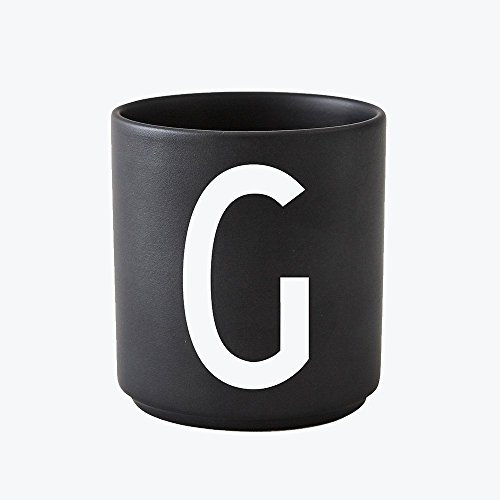 Design Letters - Becher - Buchstabentasse - Buchstabe: G - Porzellan - Schwarz - Arne Jacobsen