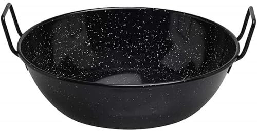 Metaltex - Sarten Honda Esmaltada, Acero Esmaltado. Color Negro 32 cm