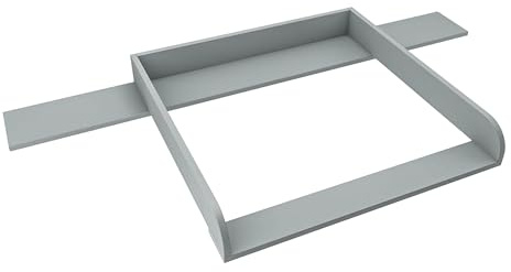 regalik Wickelaufsatz mit Platte für Hemnes Kommoden von IKEA, Aschgrau | Abnehmbar Wickelkommode Aufsatz, Wickeltischaufsatz mit Platte Abgerundeten Frontplatten, einfache Montage