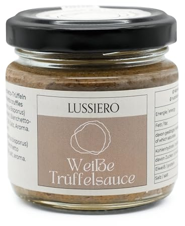 Lussiero Weisse Bianchetto Trüffel Sauce Salsa mit echtem Bianchetto Trüffel Tuber Borchii 80g