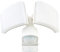 HUBER LED Strahler mit Bewegungsmelder 360° 2 x 20W, 4400lm - 3 Sensoren, Matrixlinsen und Bereichsbegrenzung, Wand und Eckmontage, IP65, weiß