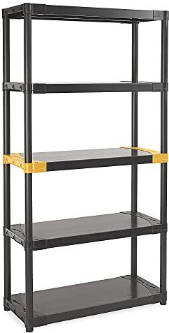 Ondis24 Kunststoffregal Schwerlastregal Workline 60, 4 Böden, 360kg Belastbarkeit, ca. 60 x 40 x 129 (H) cm, 90% Recycling Kunststoff… B0BHMLBLVG (1, 90 cm)