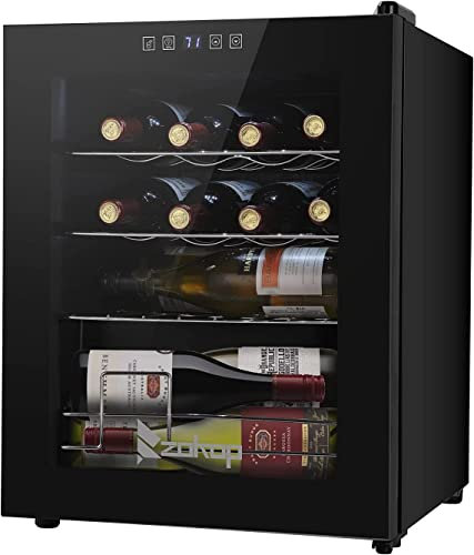 12 Bottle Compressor Wine Cooler Refrigerator, Intelligent control, with Lock Large Freestanding Wine Cellar For Red, White, Champagne or Sparkling Wine