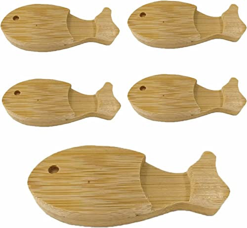 Posate for bacchette cinesi, decorazione for la tavola, poggia bacchette in bambù, portaposate, forchetta coltello e porta cucchiaio, riutilizzabili, a forma di pesce piccolo, for la decorazione della