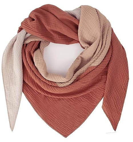 Glamexx24 Damenschal Damenhalstuch viele Farben Unisex Dreiecksform Herbstschal Sommerschal dünner Schal Weich viele Farbkombinationen Leichter Schal