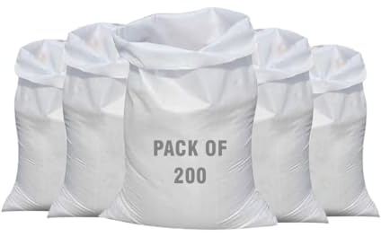 200 Heavy duty Garden Waste bags Woven Sacks Polypropylene PP Strong Rubble Sacks builder bag Woven Bags Rubble bag 60x100cm