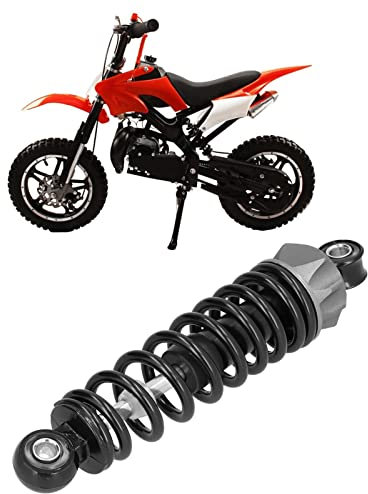 Ammortizzatore Posteriore Moto 210mm, 10mm Foro, Ammortizzatore a Molla di Sospensione Posteriore Regolabile per Moto Scooter Mountain Bicicletta Ciclomotore Pocket Bike Mini Dirt Bike, Nero