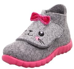 Superfit Mädchen - Schuhe HAPPY Slipper, Modern, HELLGRAU/PINK 2500, 24