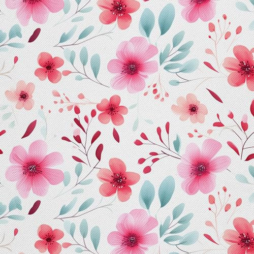 HEKO PANELS Stoff Oxford wasserdicht, Blumen, 1 Meter 155 x 100 cm