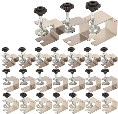 Clips fijos for cajón de Acero Inoxidable, Abrazaderas de 64mm/54mm/73mm, Plantilla for carpintería, Panel de cajón, Herramientas de Clip for Muebles, 1-10 Uds. (Color : 64mm, Size : 10pcs)