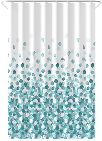 Loti Living Anti-Schimmel Duschvorhang - 120x200 cm - Ozean - Wasserfestes Polyester - Inkl. Ringe - Shower Curtains - Für Badewanne