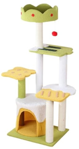 PIPONS Katzenbaum Kratzbaum Niedlicher Katzenturm Für Hauskatzen, Sisal-Katzenkratzbaum Mit Sprungplattform katzenkratzbaum (Color : A, Size : 45 * 36 * 110cm)