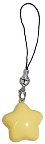Gllehkt Fat Star Phone Chacin Phone Charm Lanyard Strap Bag Hanging Pendant Decorations Ornament Fashion Jewelry Accessory, 7x2.5cm, Yellow