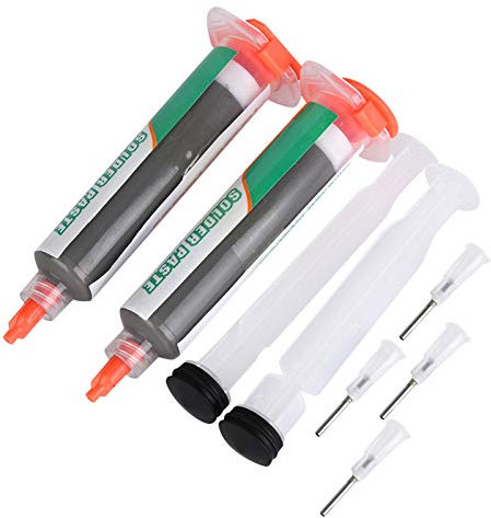 2 Pezzi 50 G di Pasta Saldante Per Siringa in Materiale Innocuo, Pasta Saldante a 138 °C, Adatta Per Saldatura Elettronica Tradizionale E Senza Piombo in Lega di Stagno-piombo(301B)