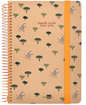 Liderpapel Schülerkalender, Jahr 24-25, klassisch, Zebra, Tagesansicht, DIN A5