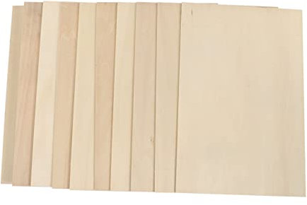 CORHAD 10stücke Unlackierte Lindenholzplatten Natur Holzrohlinge Quadratausschnitte Holzscheiben Für Diy Brandmalerei Zubehör