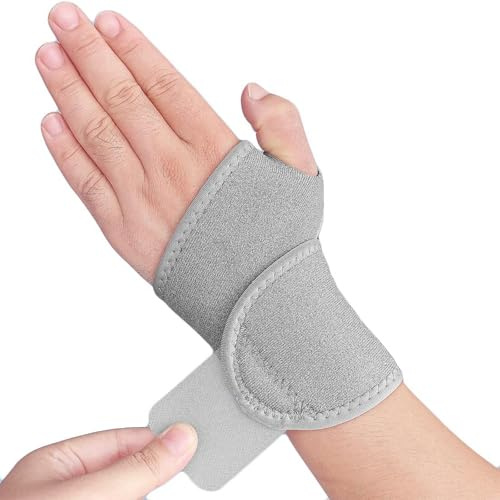 GLEEMEN Handgelenk Bandage, 2 Stück Handgelenkstütze, Sehnenscheidenentzündung Bandage Karpaltunnel Schiene, Handbandage Rechts Links (Grau)