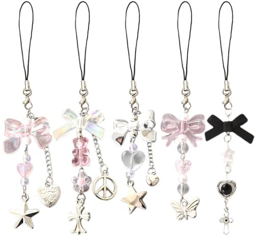 Schöne Handy-Charms, Y2K-Anhänger, Schlüsselband für Handytasche, Schlüsselanhänger, Kamera-Anhänger, Dekoration, 5 Stück