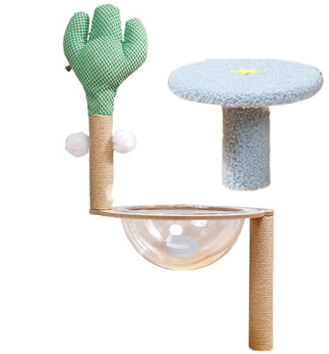 Árbol para gatos de interior | Torre de cactus para gatos | Árbol interactivo para mascotas | Condominio de torre para gatos | Escalador extraíble para mascotas | Rascador para gatos | Casa de juegos