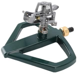 Arroseur de Pelouse, Arroseurs pour Arroseurs de Pelouse Rotatifs de Cour Arroseur de Jardin avec Base en Métal Arroseur de Pelouse à Rotation à 360 Degrés, Hauteur (Argent)