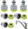 6 Stück Wasserhahn Adapter & Hahnverbinder Set, 2-In-1 Schlauchanschluss Mit 1/2 3/4 Gewinde, Wasseranschluss-Adapter Für Gartenbewässerung, Wasserhahn Schlauch Anschluss