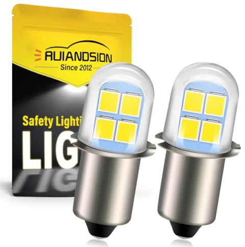 Ruiandsion P13.5S LED Flashlight Bulbs 4.5V-6V White 2pcs Household Daily Torch 240LM 2835 8SMD Replacement Lamp for Home Hand Torches