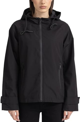 Giacca Softshell da Donna con cappuccio Giubbino Leggero Antivento