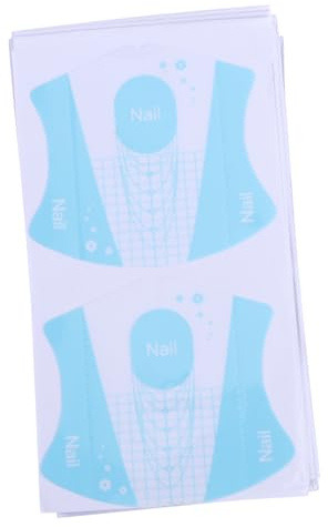 Papeles Guía para Extensión de Uñas UV Gel, 100 Piezas | Autoadhesivas y Ajustables, Papel para Práctica Inicial y Uso en Salón Profesional Color Aleatorio