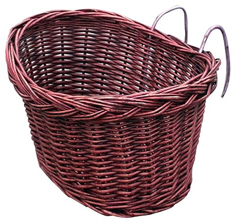 BESPORTBLE Abnehmbarer Vorderer Lenkerkorb Handgefertigter Aufbewahrungskorb Aus Natürlichem Rattan Für Fahrräder Braun