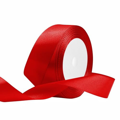 OUTPGAGA Rot Satinband 40mm x 22m Geschenkband für Hochzeit Basteln