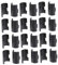 DIYEAH 74 Abrazaderas De Fijación Para Tubos De Bambú Abrazaderas De Tubo Abrazaderas Fijas Clips De Fijación Para Tubos Clip De Tubo De Plástico Negro