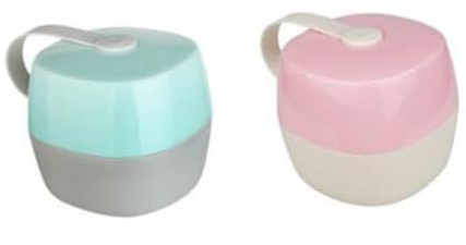 Supvox Tragbare Schnullerboxen 2 Stück aus Hydrocolloid Vliesstoff in Grün und Rosa mit Breiter Öffnung zum Schutz von Schnullern und Clips Geeignet für Babys für Zuhause