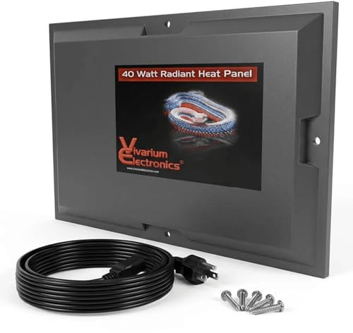 Vivarium Electronics Radiant Heat Panels Made in USA 40W–Premium Reptile Heater Mounts Easily with Included Screws Reptile Heat Panel, Snake Heater, Bearded Dragon, Gecko and Hermit Crab Accessories