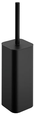 COSMIC NEA - Scopino da pavimento in acciaio e plastica, colore nero opaco | Combina acciaio inossidabile e plastica. Scopino in metallo per bagno e WC. Accessorio da bagno