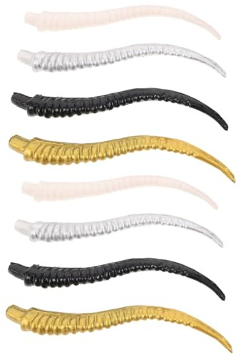 GALPADA 4 Pairs Faux Animal Antlers DIY Hair Horns Lightweight Plastic RAM Antelope Deer Horns for Halloween Christmas Music Festivals Carnival Costume Accessories