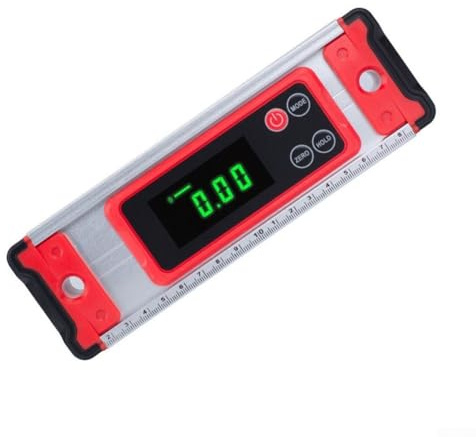 Zilimontt Elektronische digitale Wasserwaage mit LCD-Display und Magnetfuß, 200/300/400 mm Aluminium-Winkelmesser für den Bau, ± 0,05 ° Genauigkeit, automatische Abschaltung und Ton (200 mm)