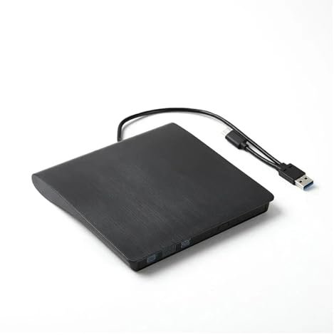 OUHFCASN USB 3.0 Type-C DVD Burner 2-in-1 Slim External Recorder Optical Drives Writer Reader Player For PC Laptop Wide Compatibility