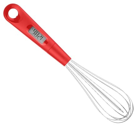 Egg Whisk - 2 in 1 Manual Precision Heat Resistant Egg Mixer and Cake Whisk for Baking, Dipping, Mixing, Meal Prep, Use